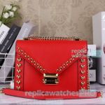 Top Quality Copy Michael Kors Red Genuine Feather  Women's Chain Shoulder Bag